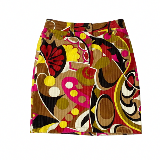 Etcetera Mod Print MiniSkirt Size 2