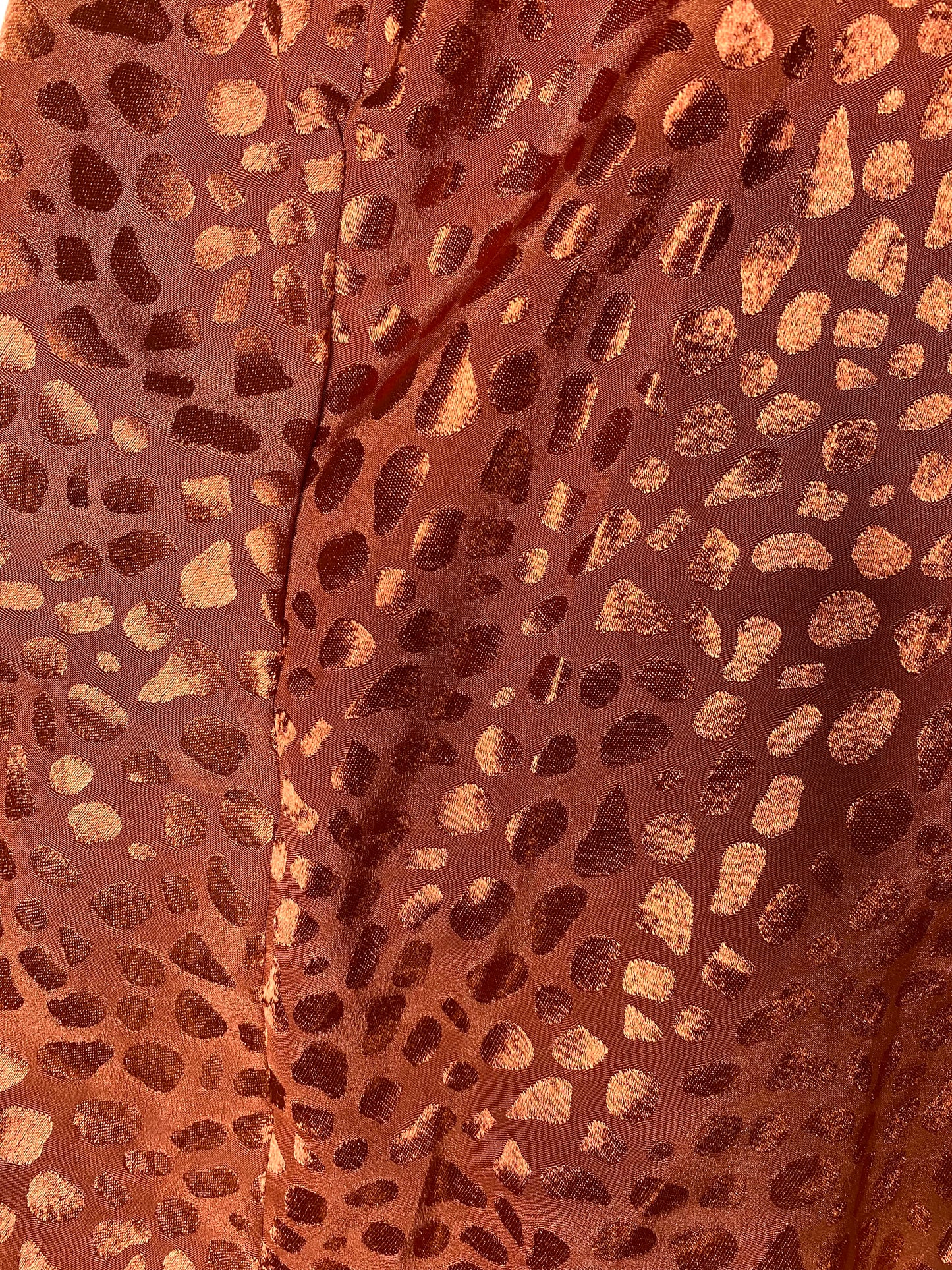 A SOS Copper Animal Print Balloon Sleeve Dress – Size 8