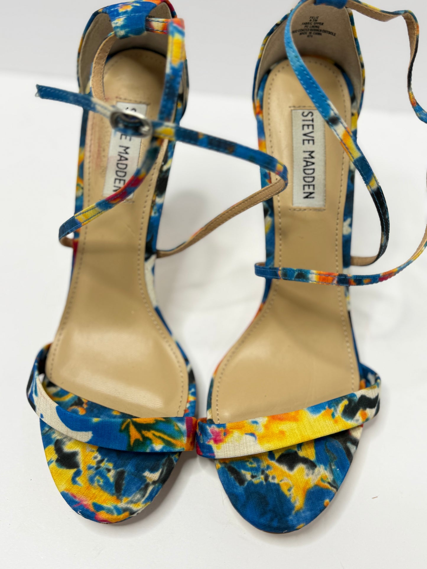 Steve Madden Feliz Multi-color Floral Stiletto Heels Size 8.5