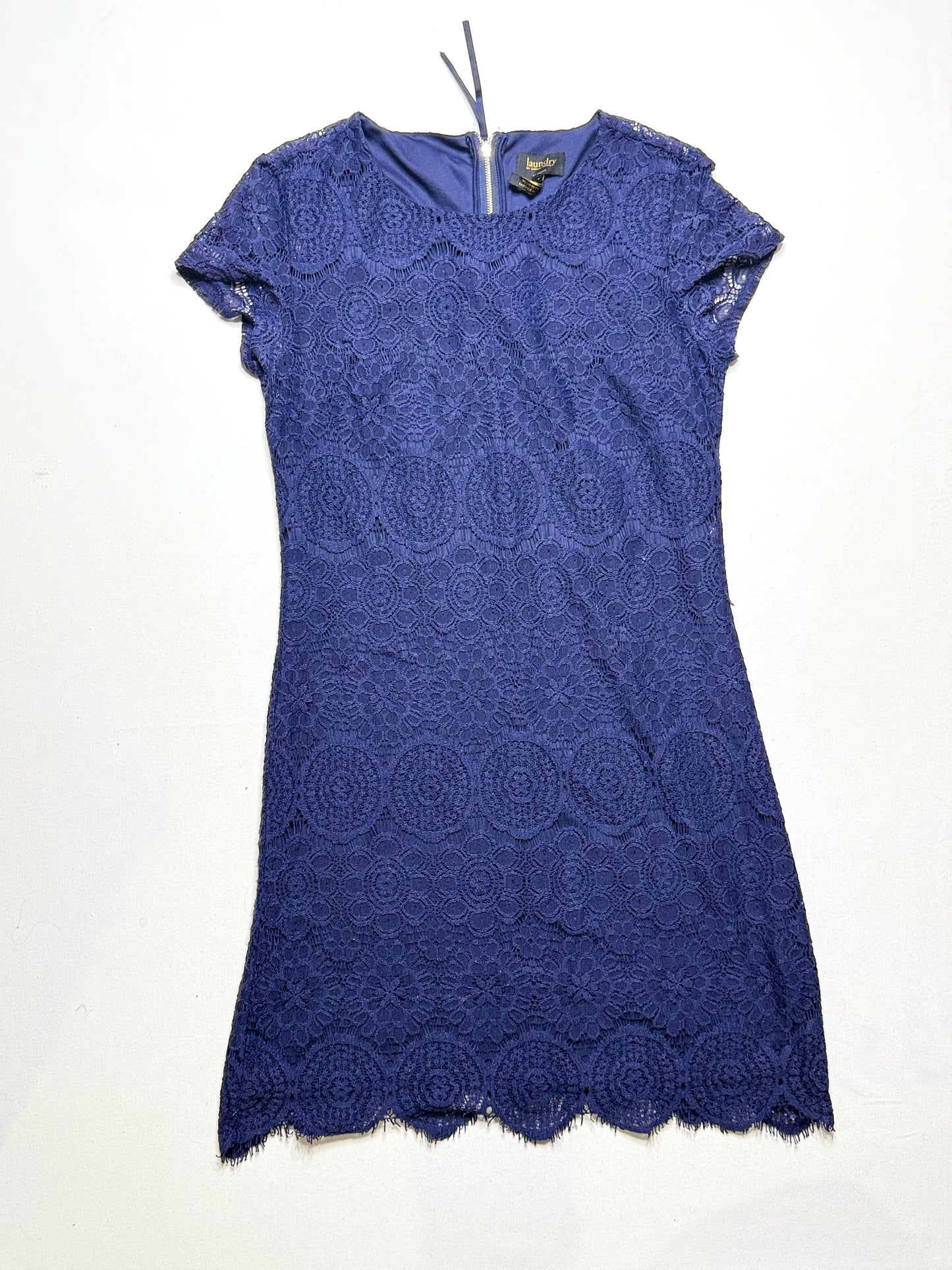 Laundry by Shelli Segal Navy Lace Dress Size 4