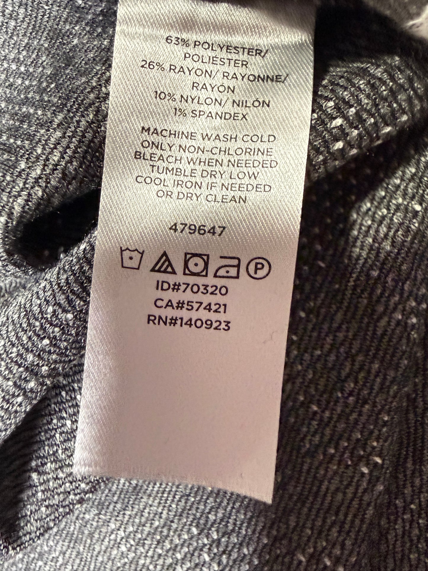 LOFT Outlet Gray White Geometric Print Shift Dress Medium M