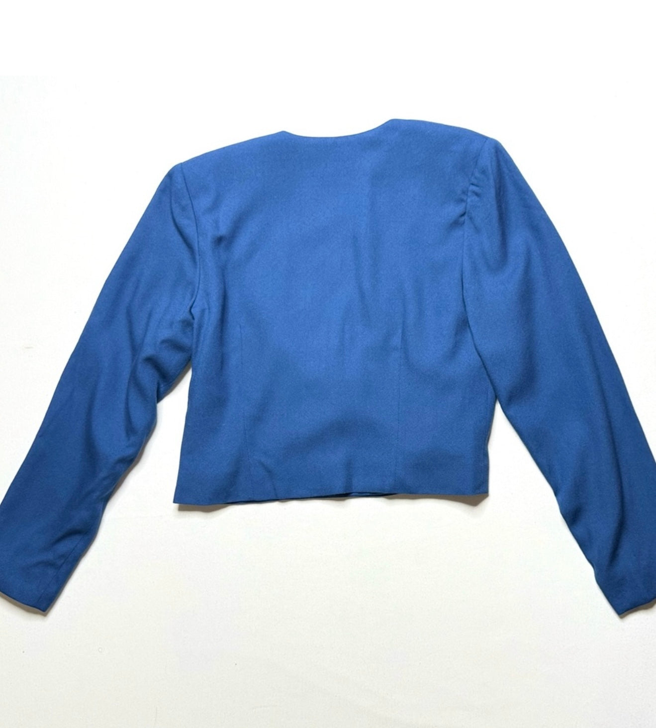 Vintage Susan Bristol Cropped Blue Double Breasted  Blazer Size