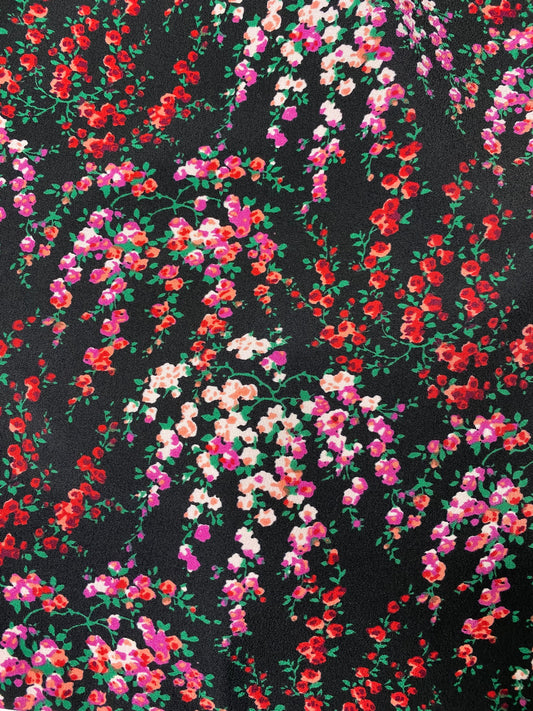 J.Crew A-Line Midi Skirt – Elastic Waist, Pockets, Side Split – 100% Polyester – Machine Washable Size Small