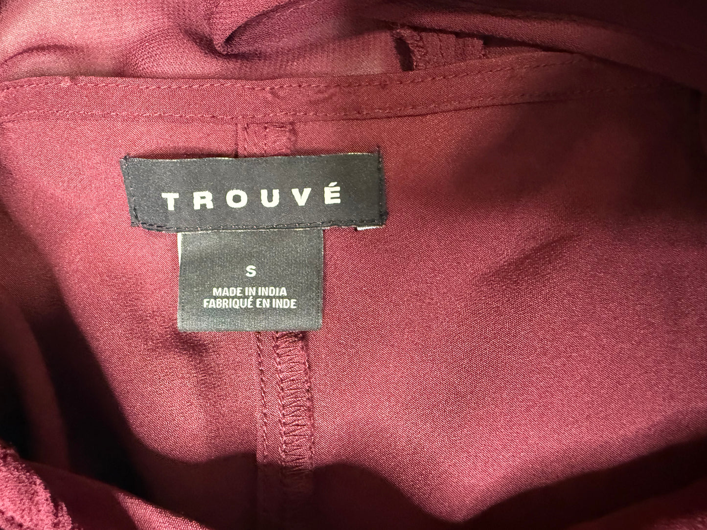 Trouvé Burgundy Sequin Dress Sheer Back Keyhole Size Small