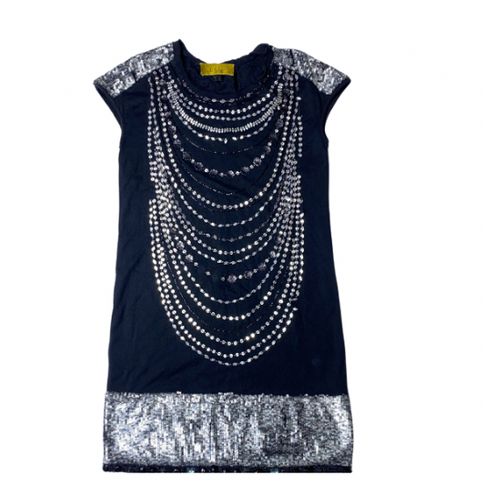 Nicole Miller Sequin & Beaded Sheath Dress Size 2