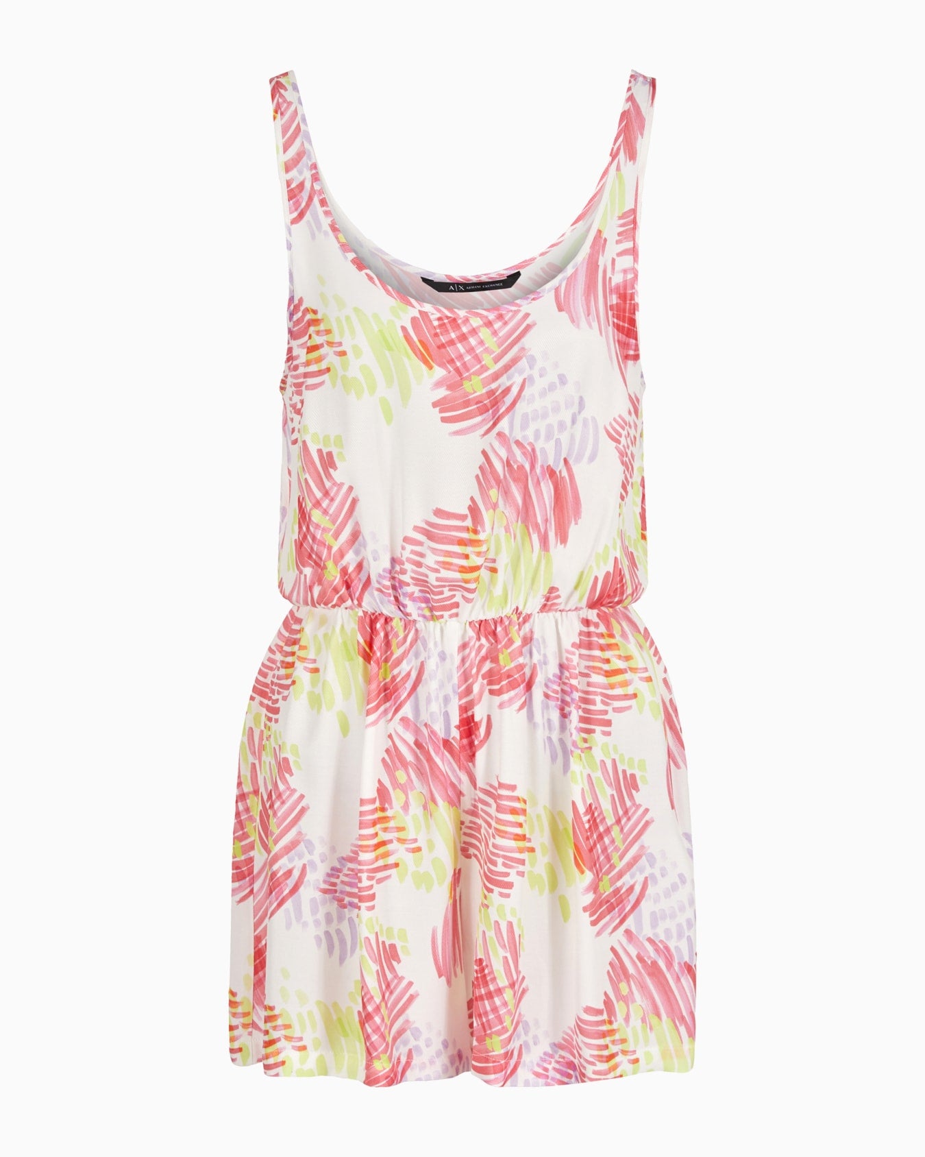 Armani Exchange Multicolored Patterned Viscose Twill Sleeveless Shorts Romper – Size 4