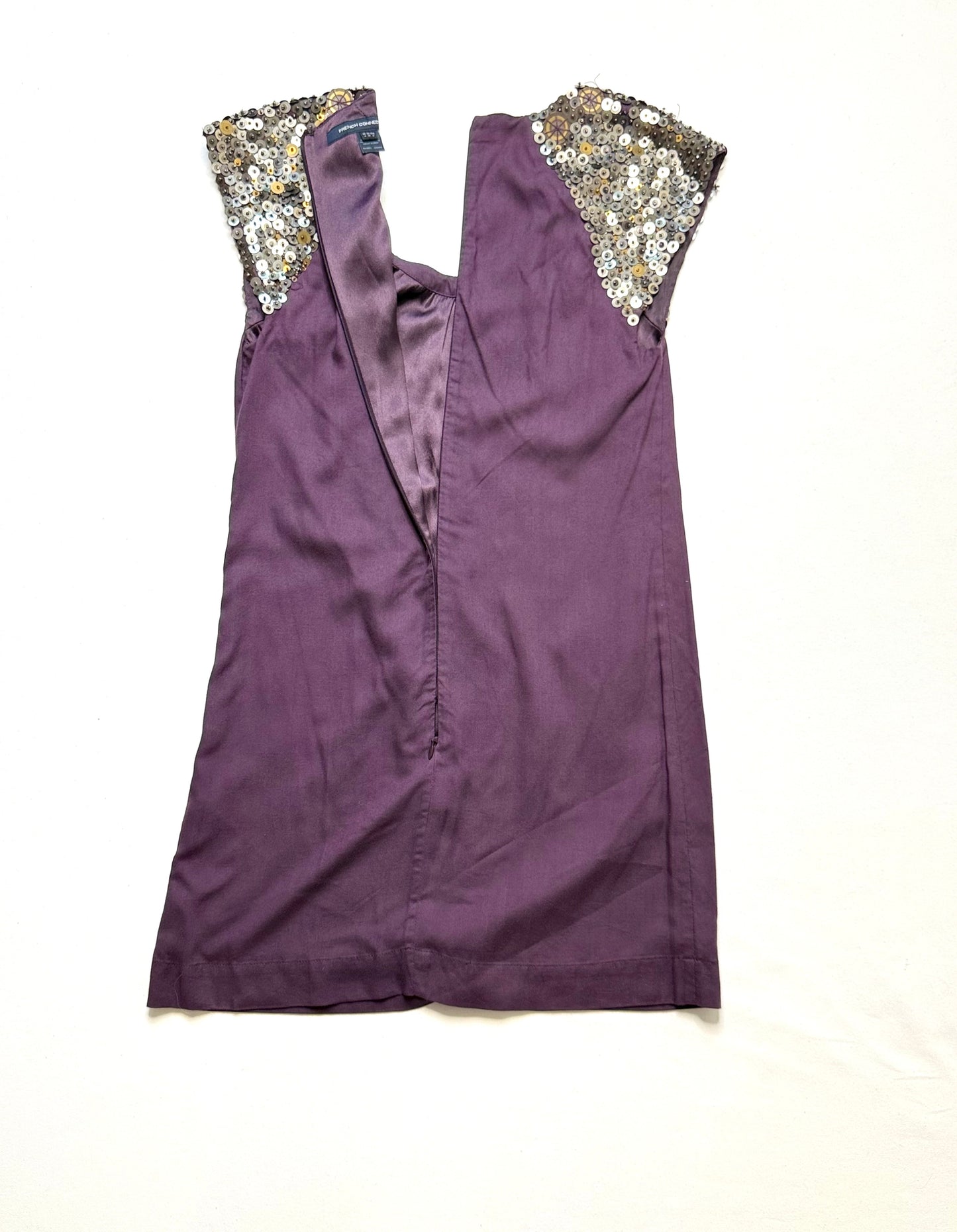 French Connection Purple Dress with Sequin Detail Size 0