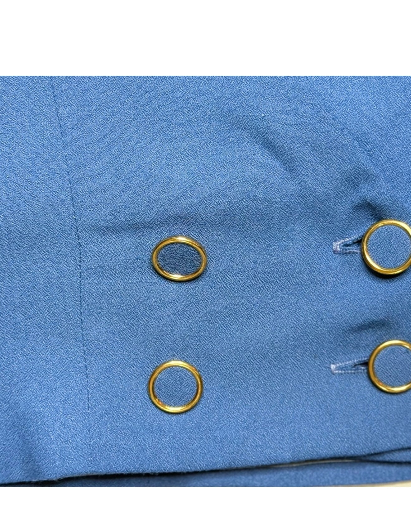 Vintage Susan Bristol Cropped Blue Double Breasted  Blazer Size