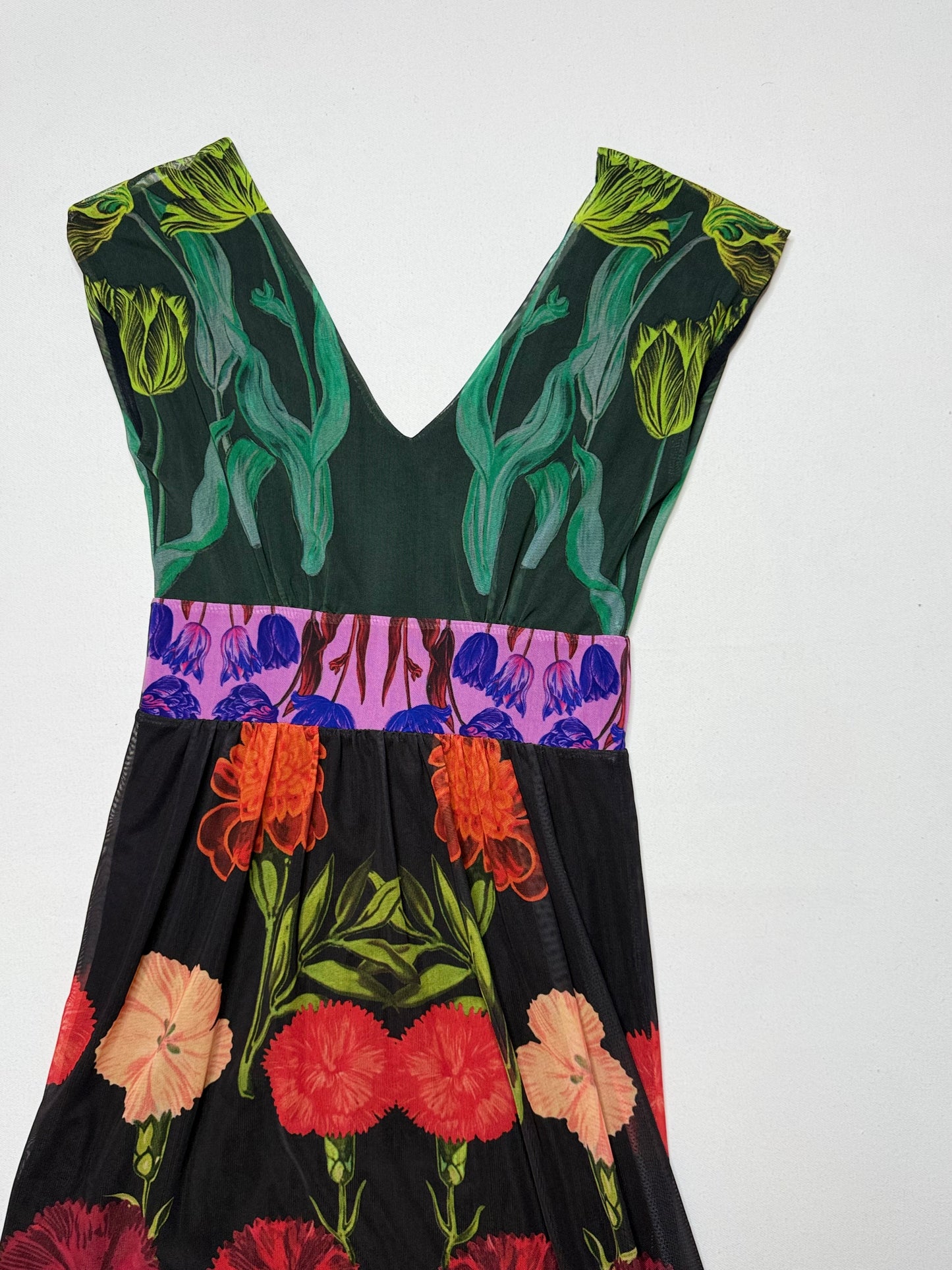 Desigual x Christian Lacroix Floral Mesh Carmen Dress – Size Small
