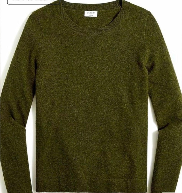 J.Crew Teddy Sweater in Pale Spinach – Size Medium