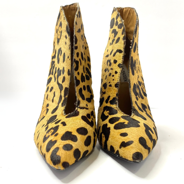 Steve Madden Animal Print Fur Stiletto Ankle Boots – Size 7.5