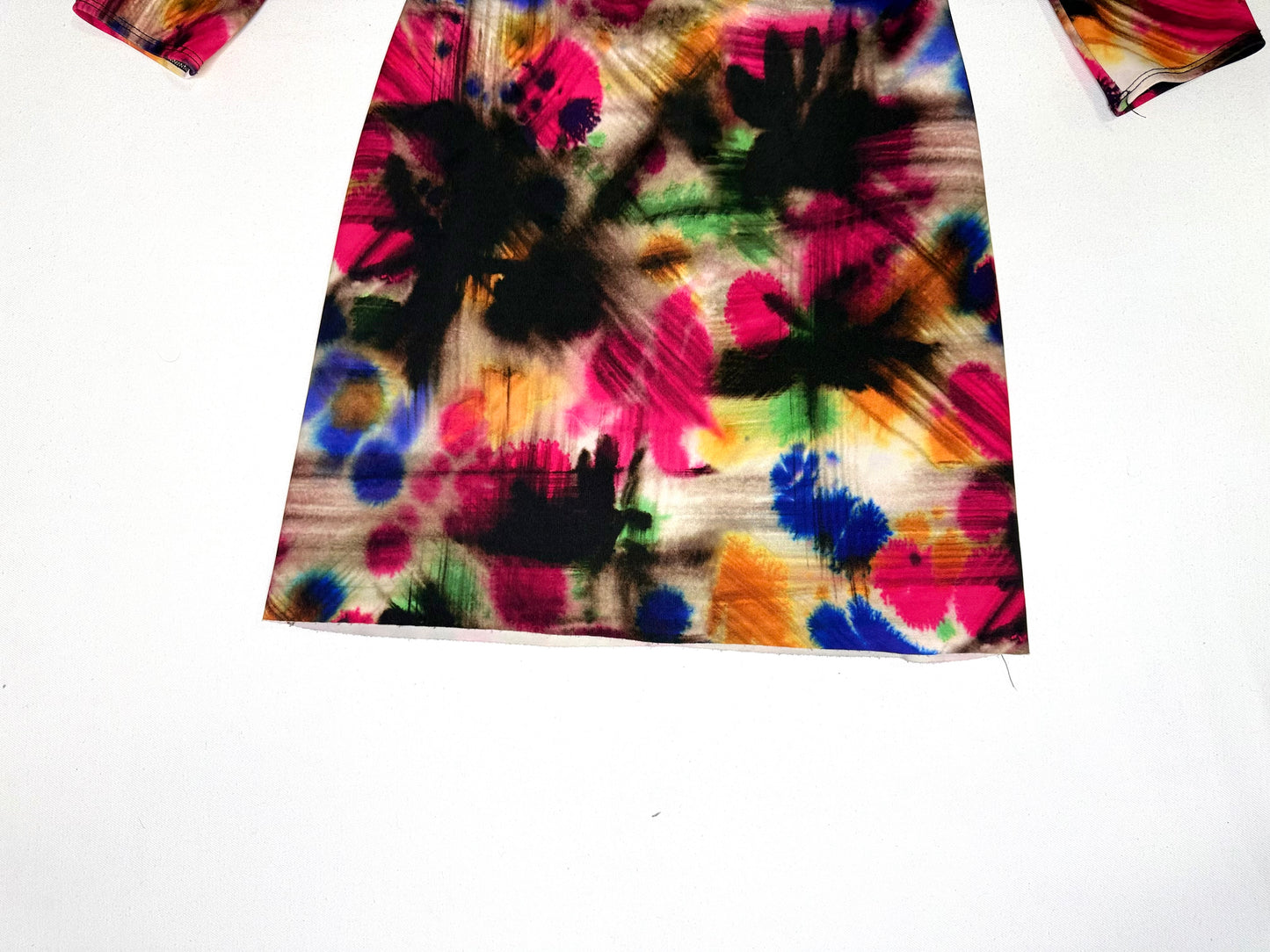 Milly Taylor Graffiti Dress Size 2 Italian Neoprene Sheath Multicolor Print