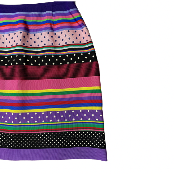 J.McLaughlin Multicolor Polka Ribbon Embellished Pencil Skirt – Size 10