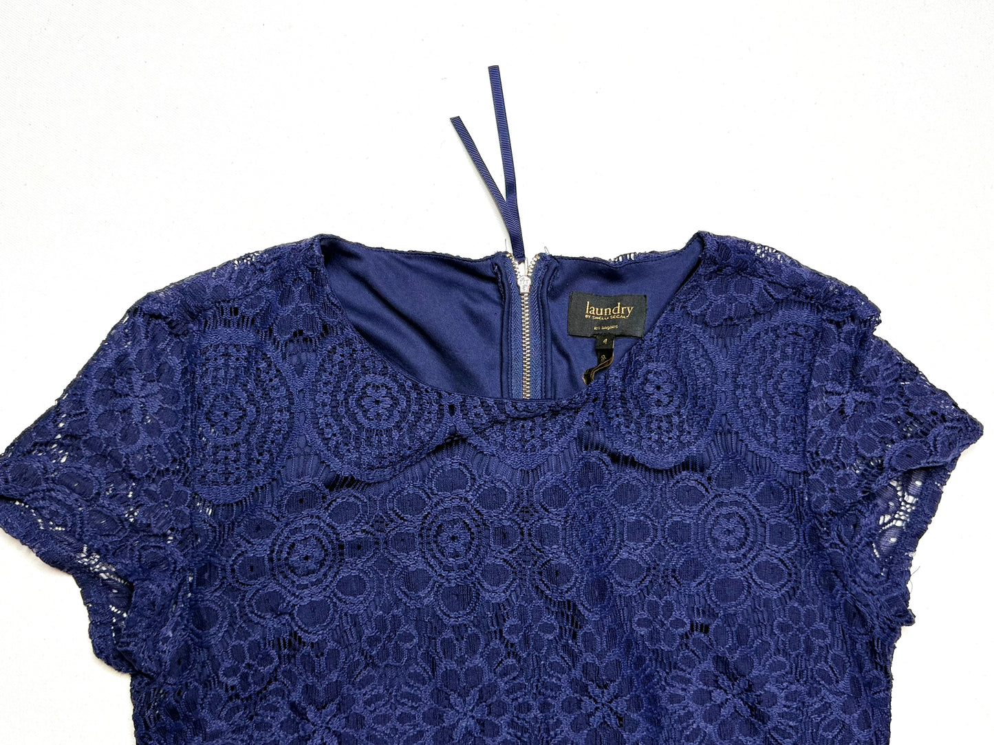 Laundry by Shelli Segal Navy Lace Dress Size 4