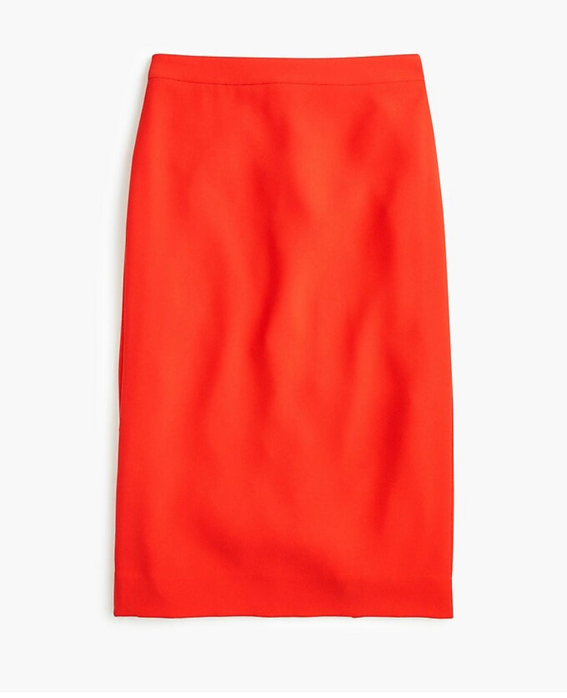 J. Crew Yellow No.2 Pencil Skirt Sz 4 Double Surge Wool Academia Prep