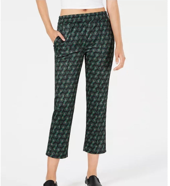 Juicy Couture Black Label Cropped Athletic Pants Size Small | Printed Workout Pants