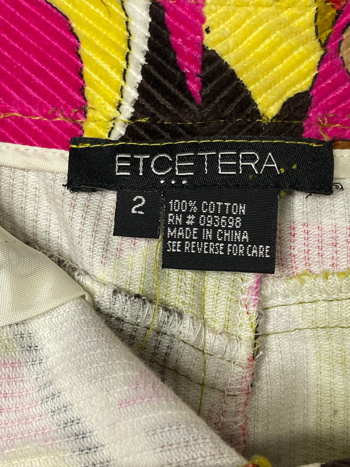 Etcetera Mod Print MiniSkirt Size 2