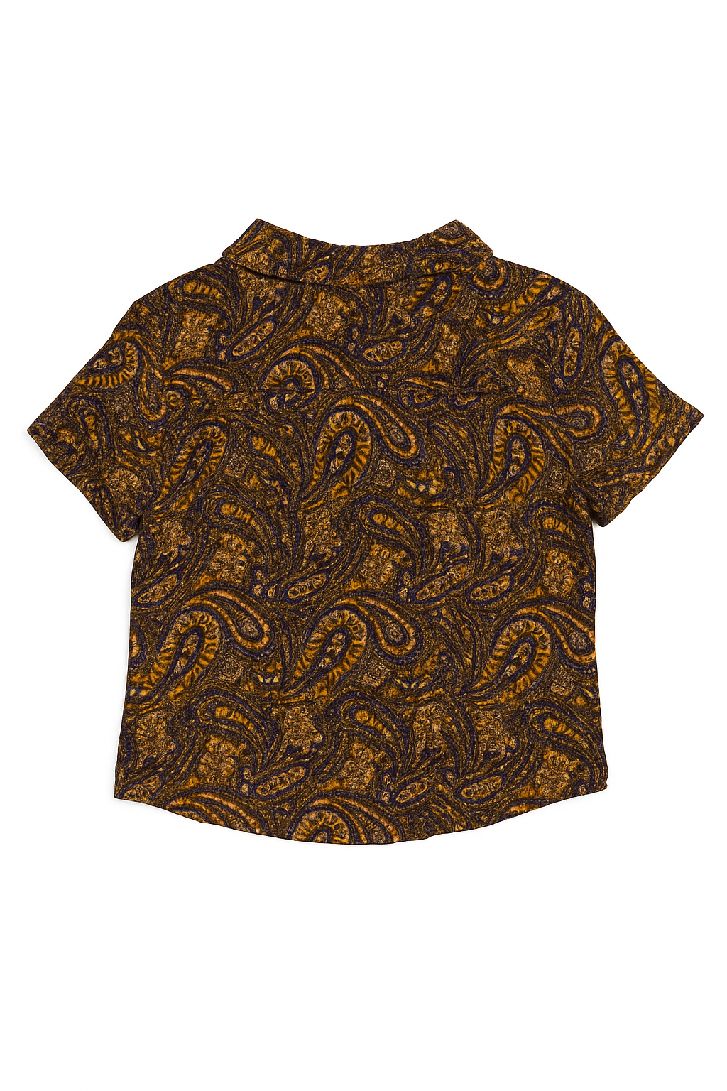 Urban Outfitters Paisley Pattern Short Sleeve Button Down Crop Top Size XS