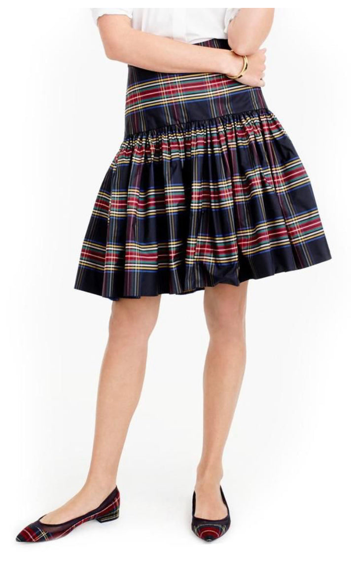 J.Crew Tarn Plaid A-Line Skirt Size 10 | Preppy Style | Academia
