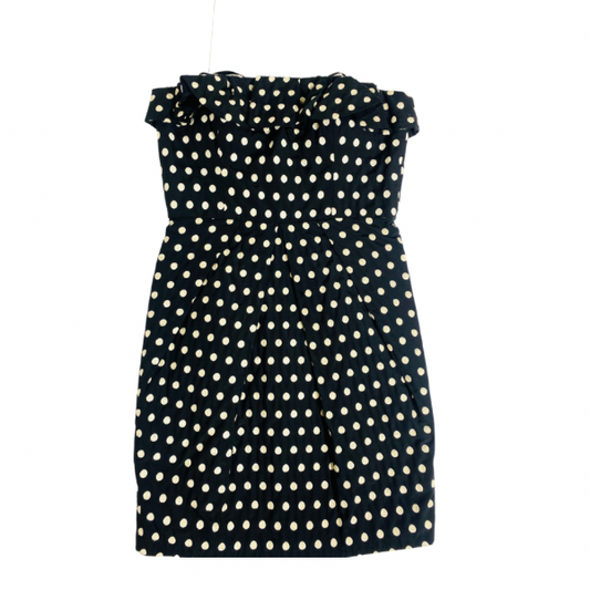 Maggy London Strapless Black Polka Dot Dress Sz6