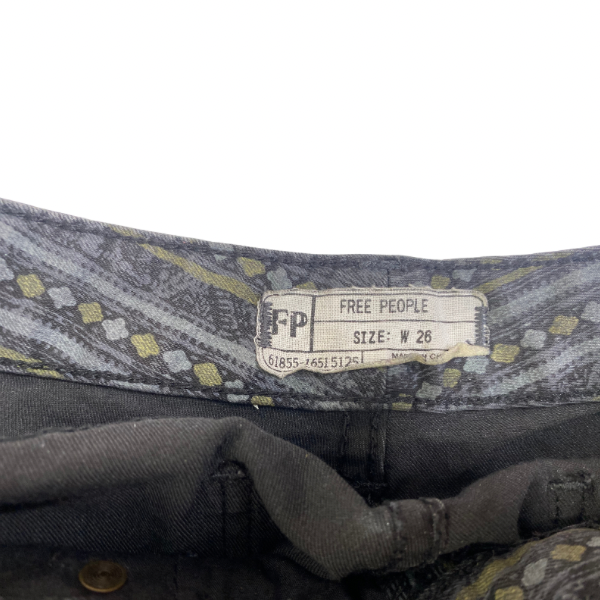 Free People Diamond Pattern Skinny Jeans in size 26