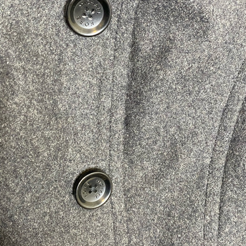 Michael Kors Wool Double Breasted Gray Pea Coat Sz M