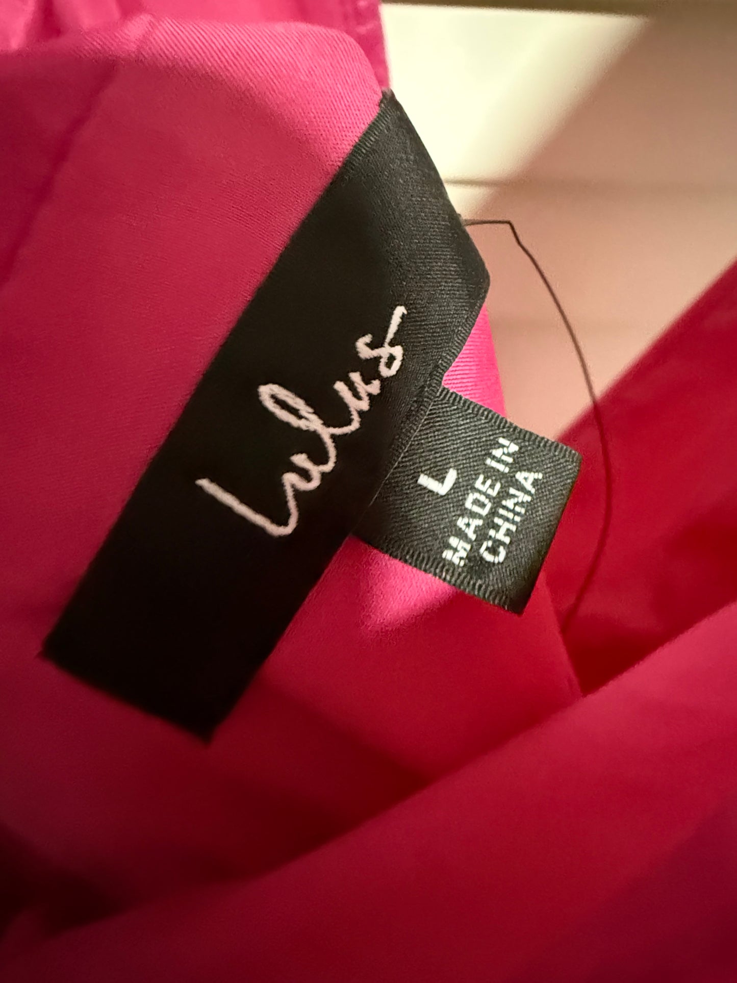 Lulus Hot Pink V-neck Tiered Ruffle Dress Size Large
