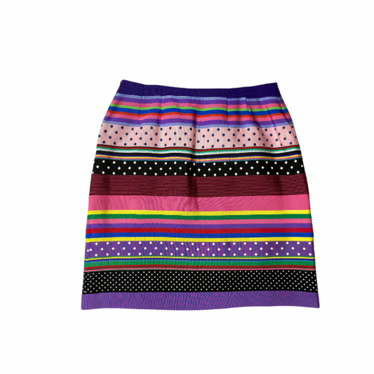 J.McLaughlin Multicolor Polka Ribbon Embellished Pencil Skirt – Size 10