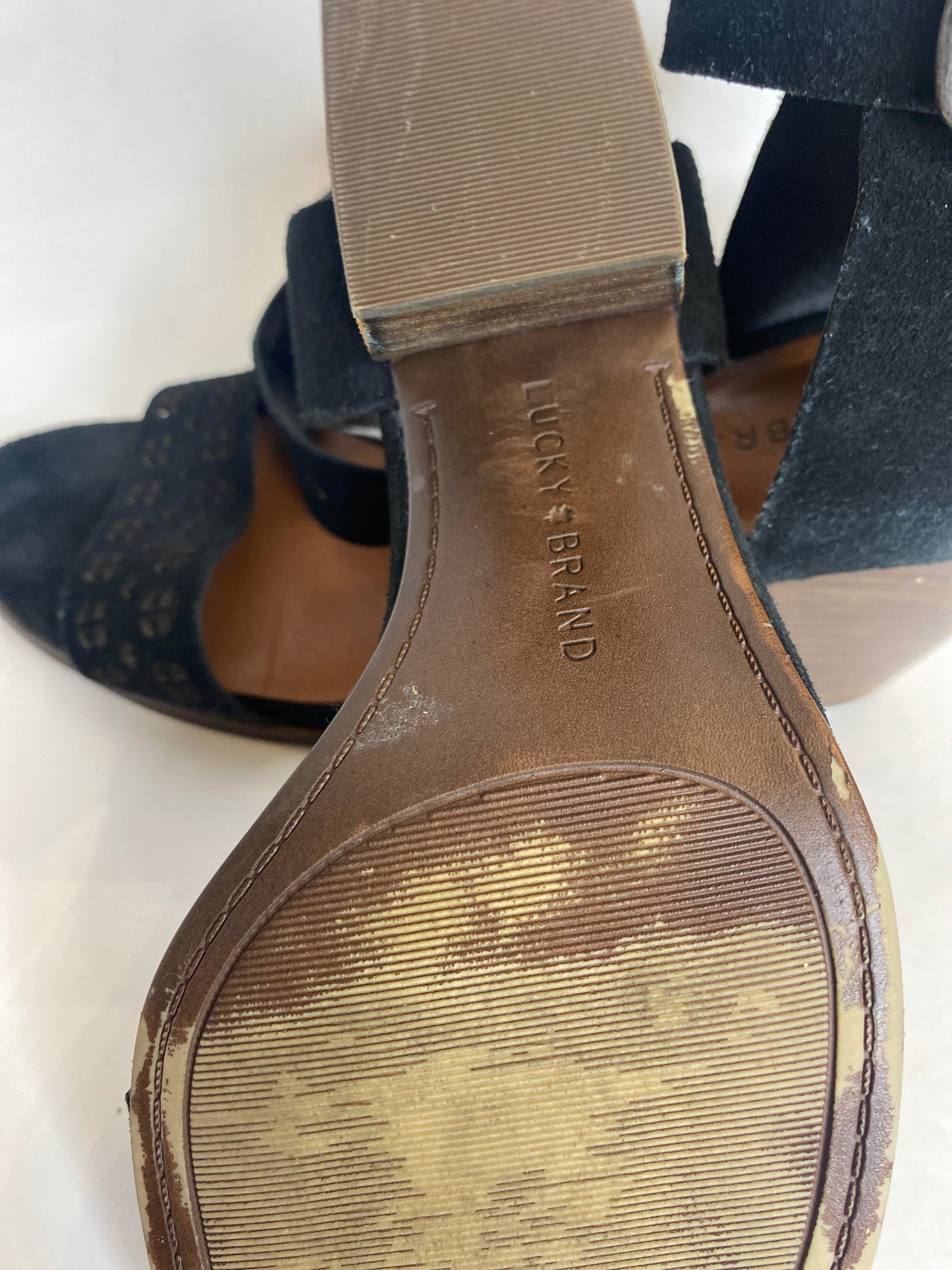 Lucky Brand Suede Odonnah Ankle Strap Sandal Size 9
