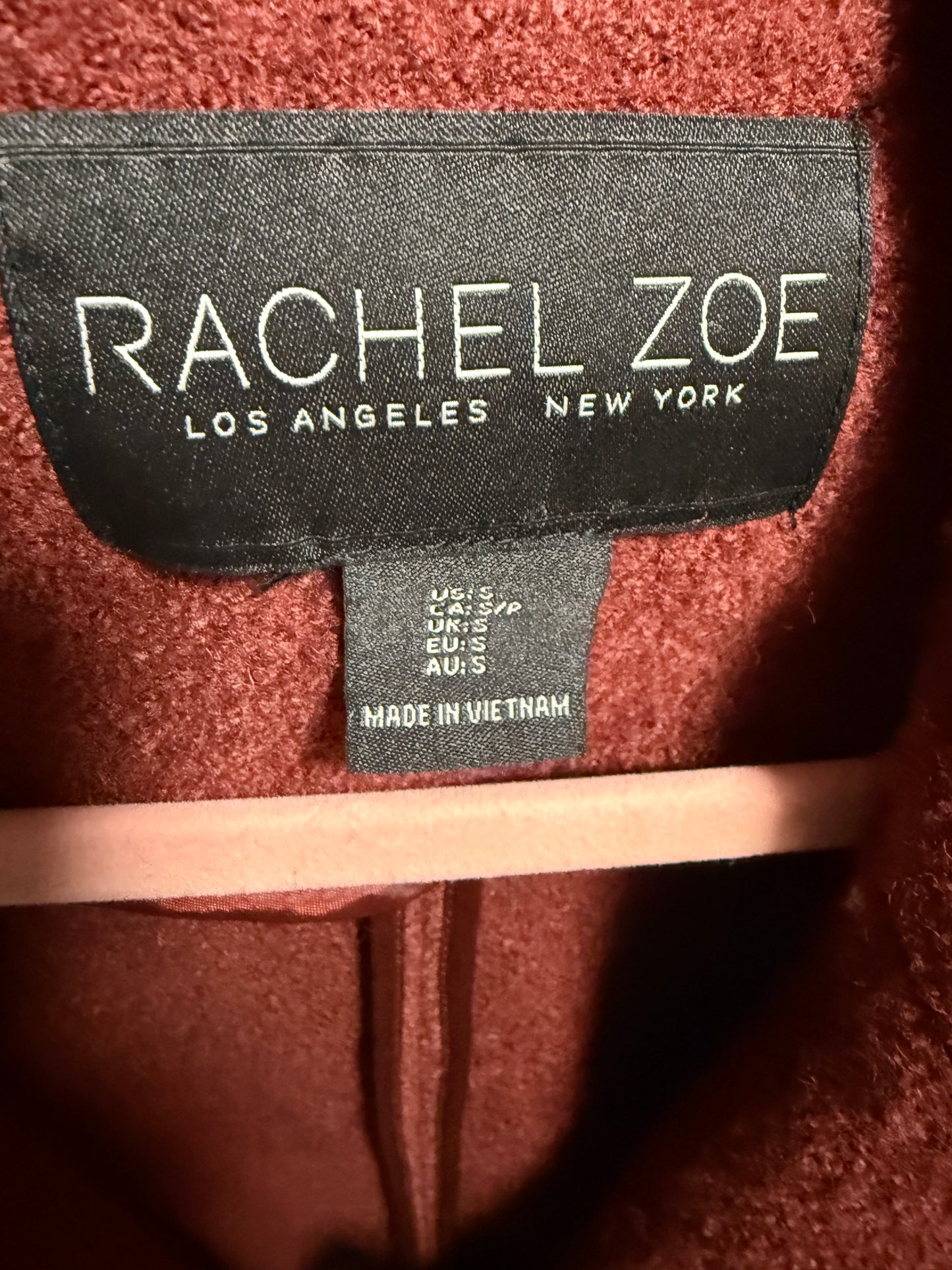 Rachel Zoe Double Breasted Blazer Rust Textured Jacket Size 8