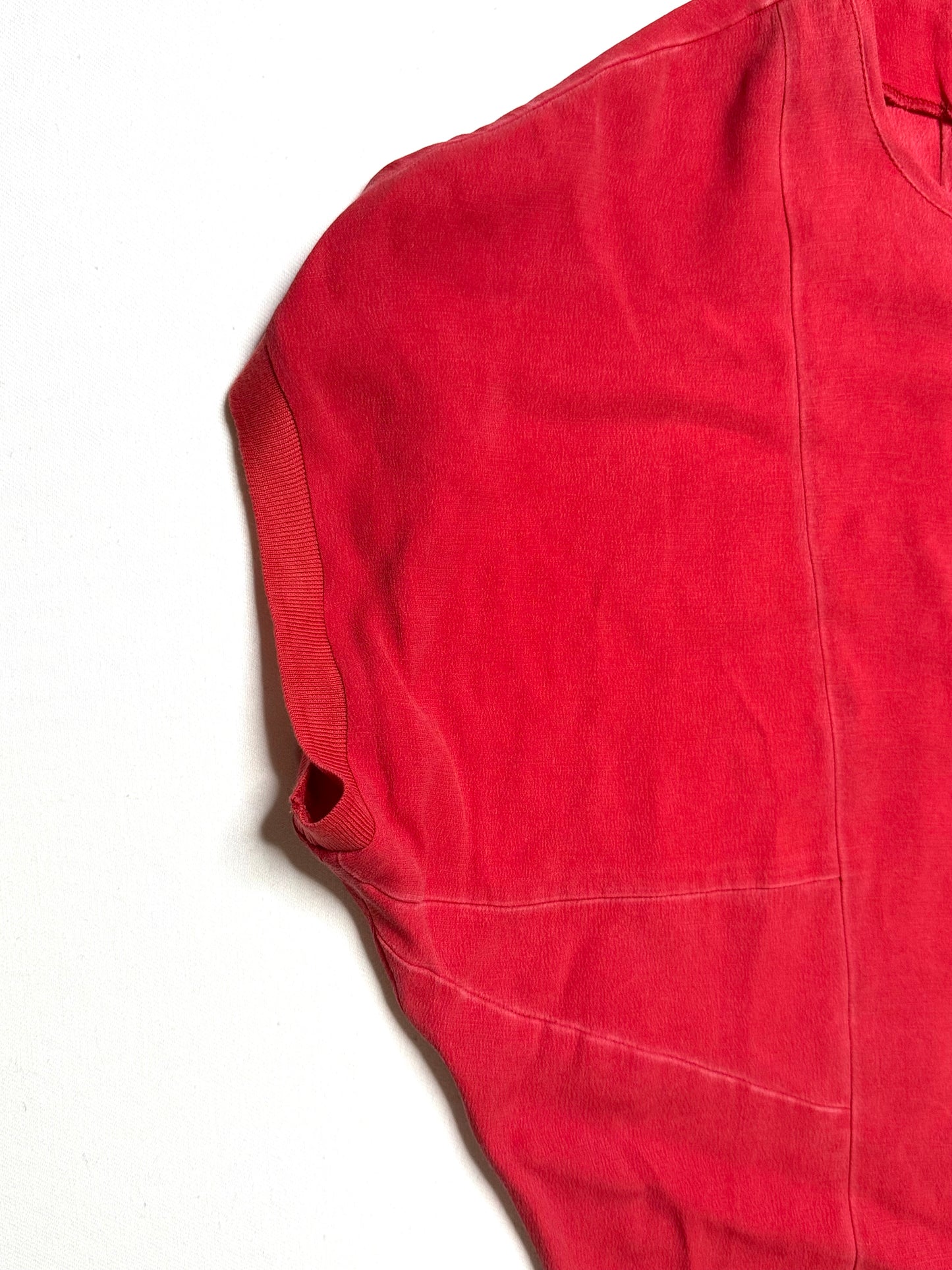 Lacoste Red Short Sleeve Sheath Dress Back Zipper Mini Length Size 34/ 4