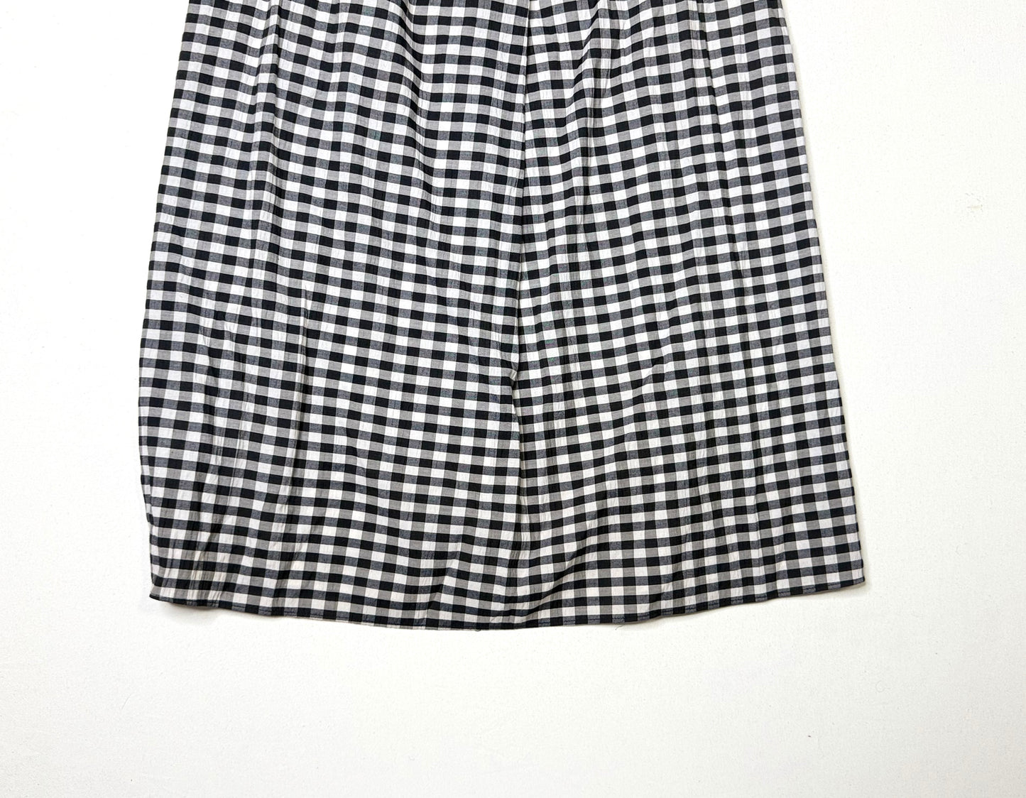 DKNY Black & White Gingham Shift Dress Size 4 Sleeveless Checkered Cotton Blend Mini Dress