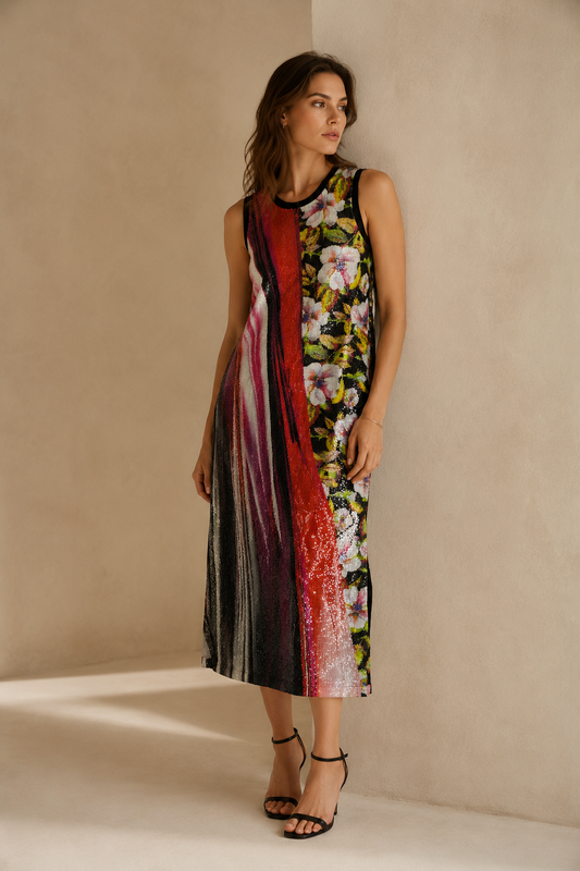 Clover Canyon Sequin Sleeveless Maxi Dress Size 6 NWT