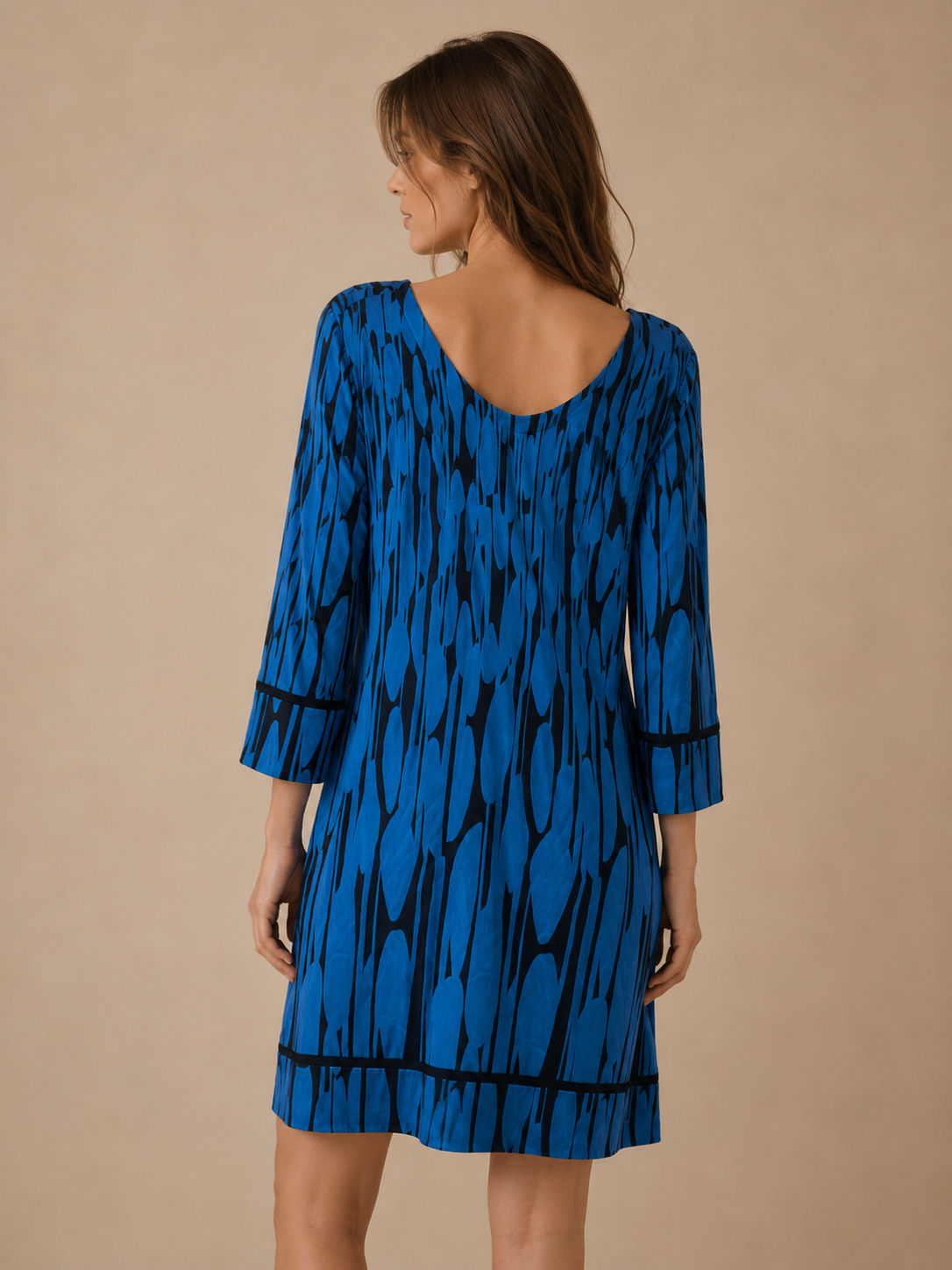 Diane von Furstenberg Aggie Freedom Trail Silk Knit Sheath Mini Dress Size 4