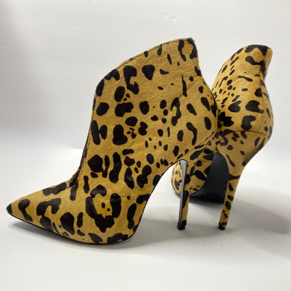 Steve Madden Animal Print Fur Stiletto Ankle Boots – Size 7.5