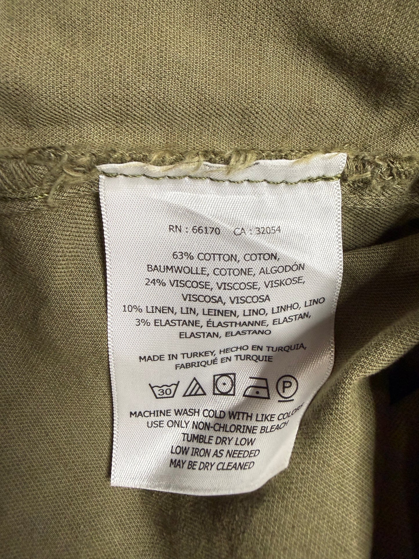Anthropologie Camo Mini Skirt Size 8 (UK 12R) Button Front Utility Military Print Cotton Blend