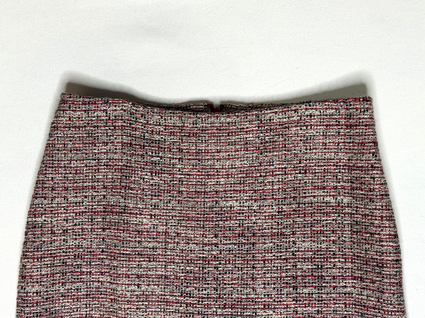 Vintage Albert Nipon Pink Tweed High Waist Pencil Skirt Size 4