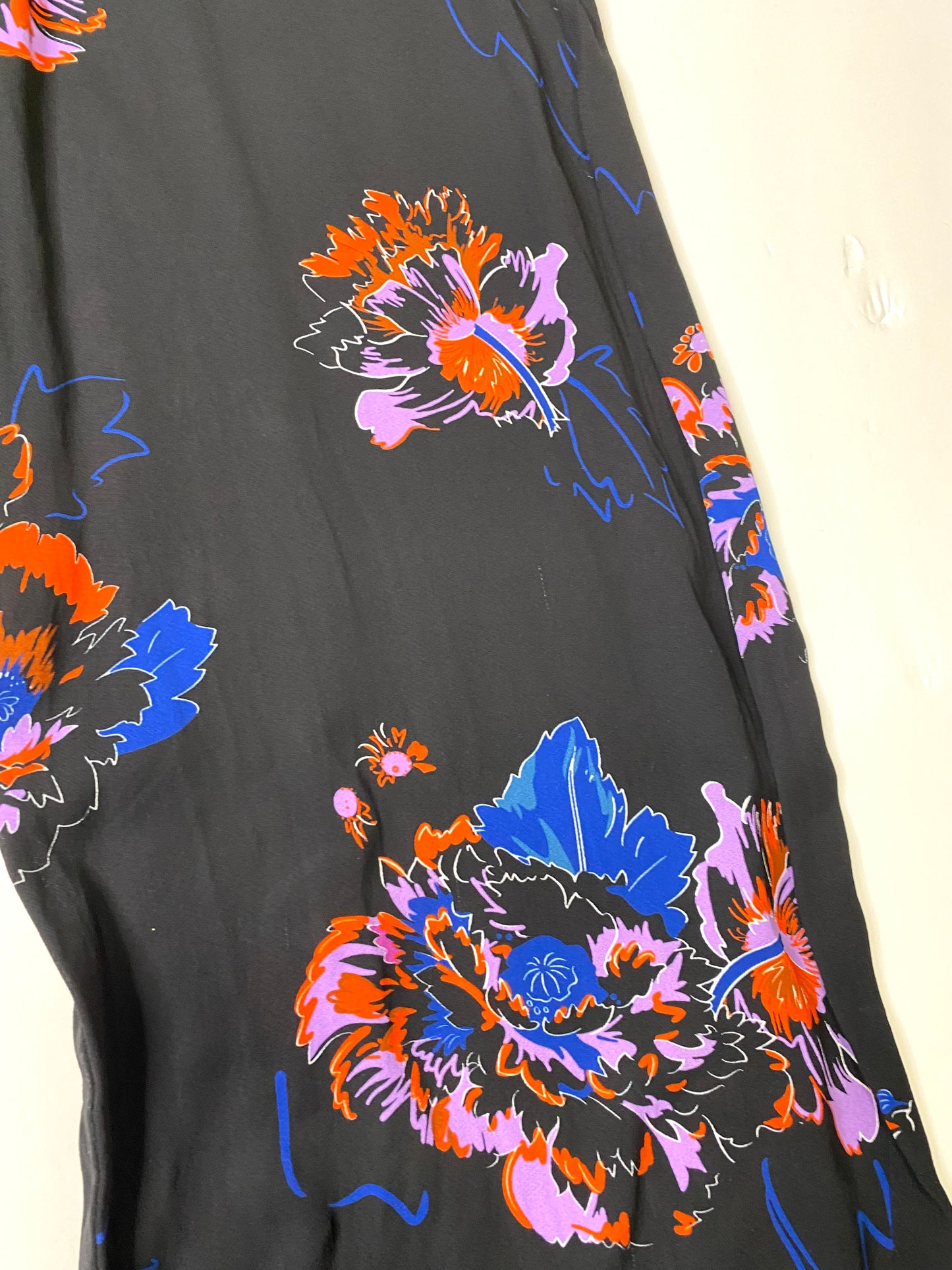 Whistles Floral Black Jumpsuit Size 8