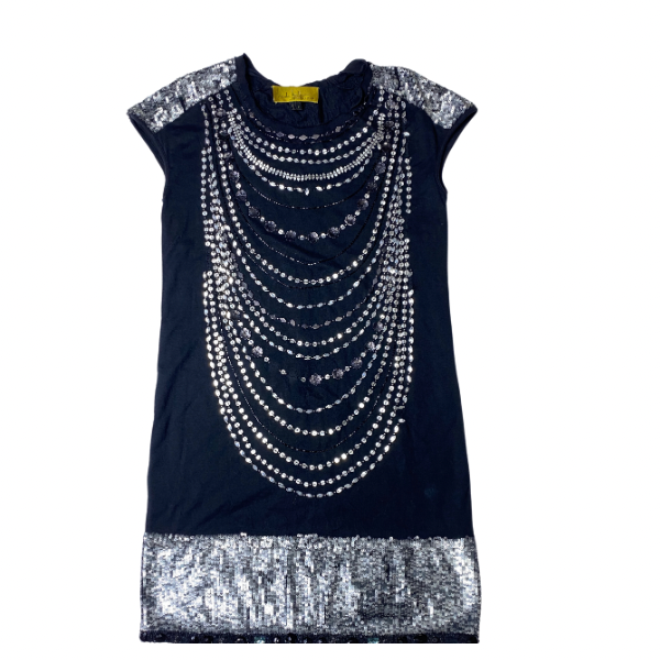 Nicole Miller Sequin & Beaded Sheath Dress Size 2
