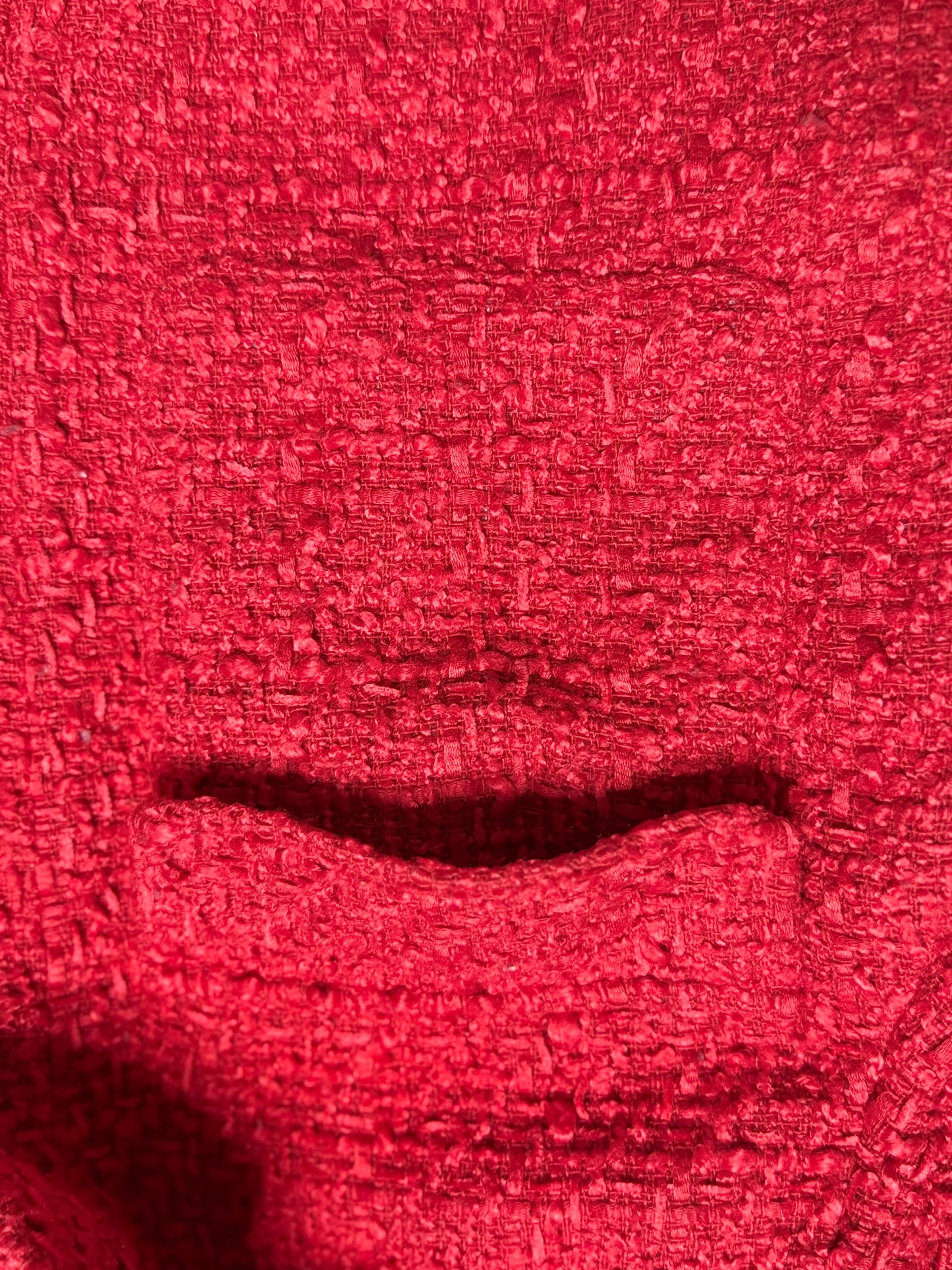Rachel Zoe Red Tweed Cropped Blazer Open Front Jacket Size Small