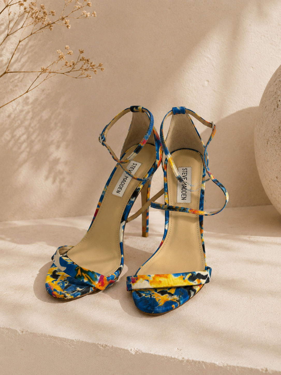 Steve Madden Feliz Multi-color Floral Stiletto Heels Size 8.5