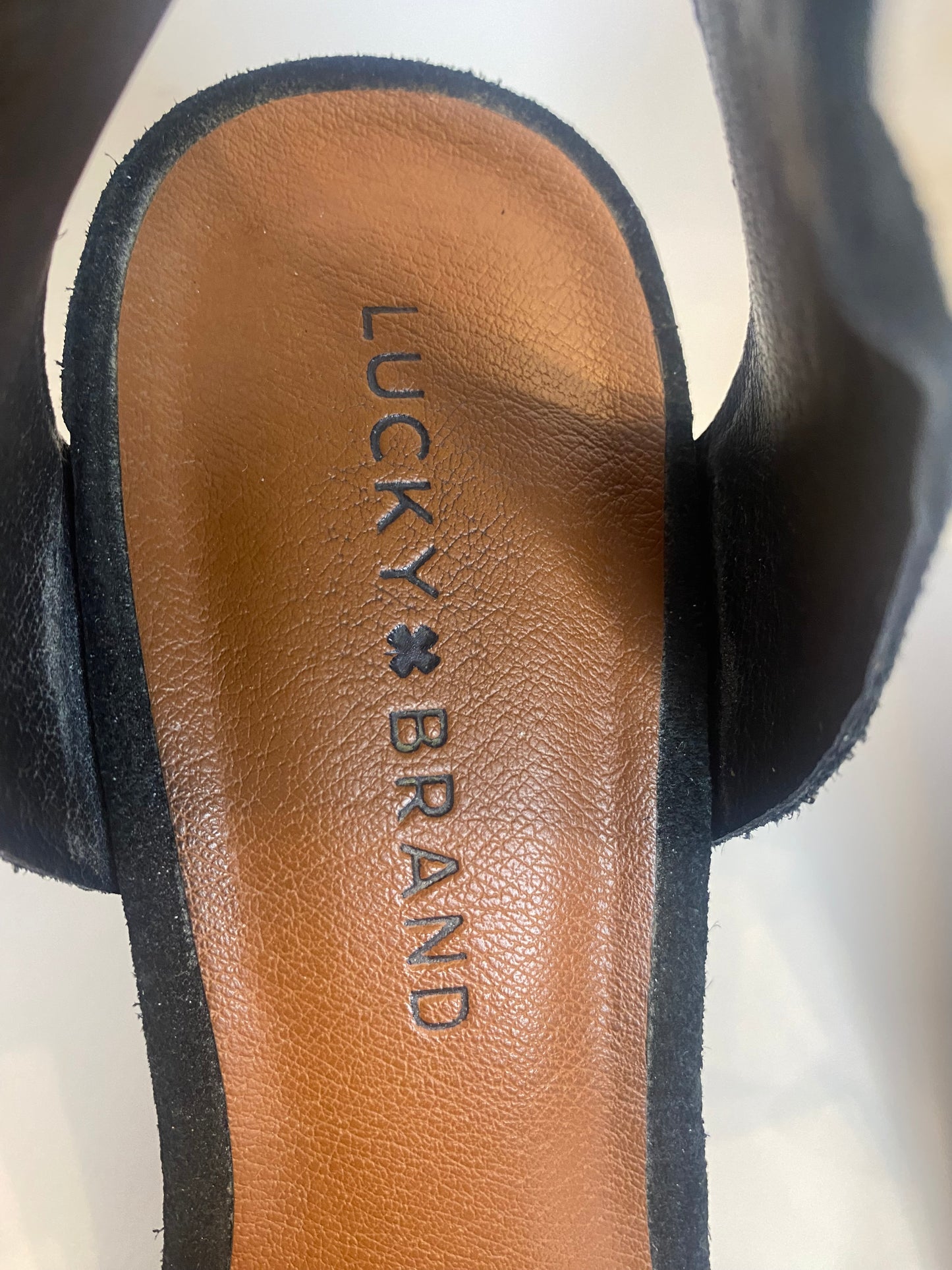 Lucky Brand Suede Odonnah Ankle Strap Sandal Size 9