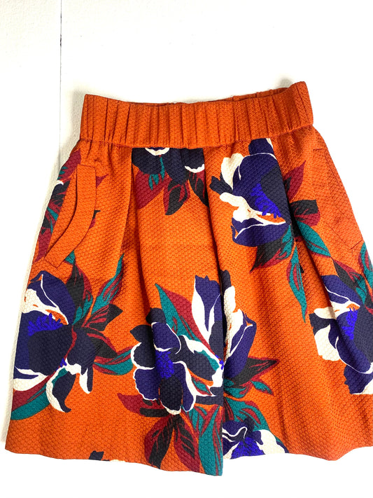 Anthropologie Maeve Floral Print print Skirt with Pockets