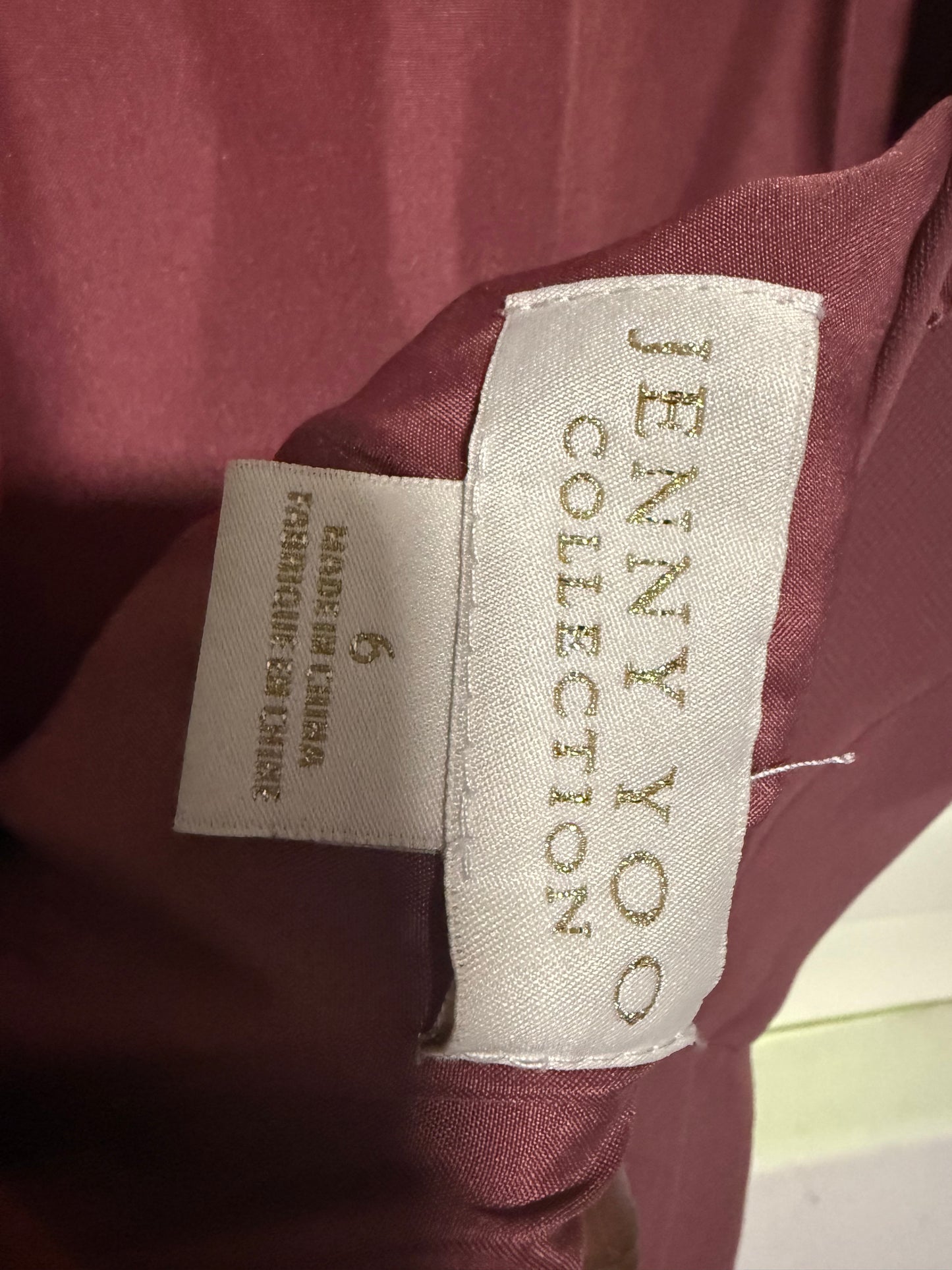 Jenny Yoo Dusty Mauve Chiffon Maxi Dress Size 6 Formal Gown