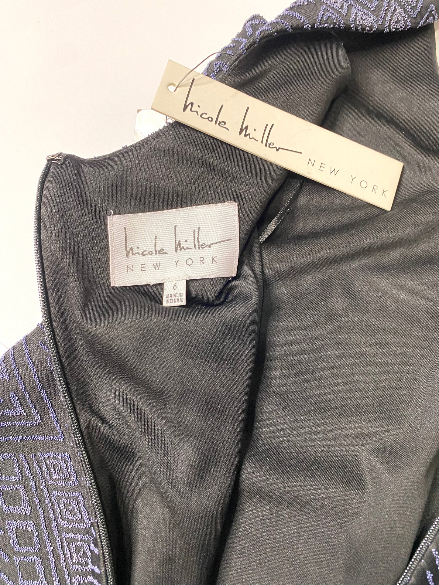 Nicole Miller Beaded Bodycon Dress Size 6| NWT Cocktail Dress