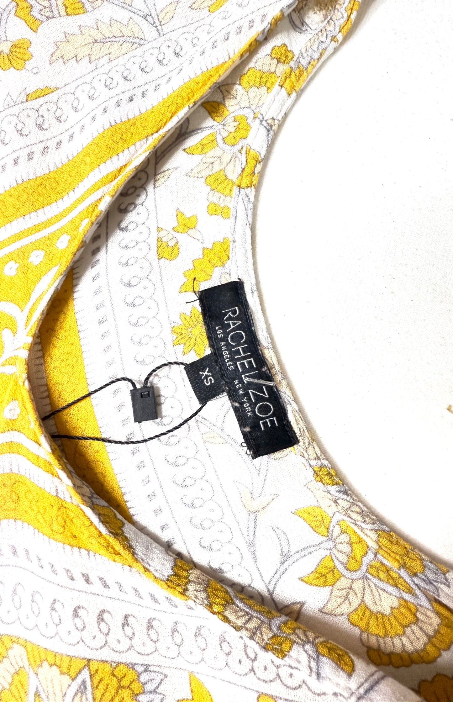 Rachel Zoe Bohemian Paisley Floral Print Peasant Blouse Size XS