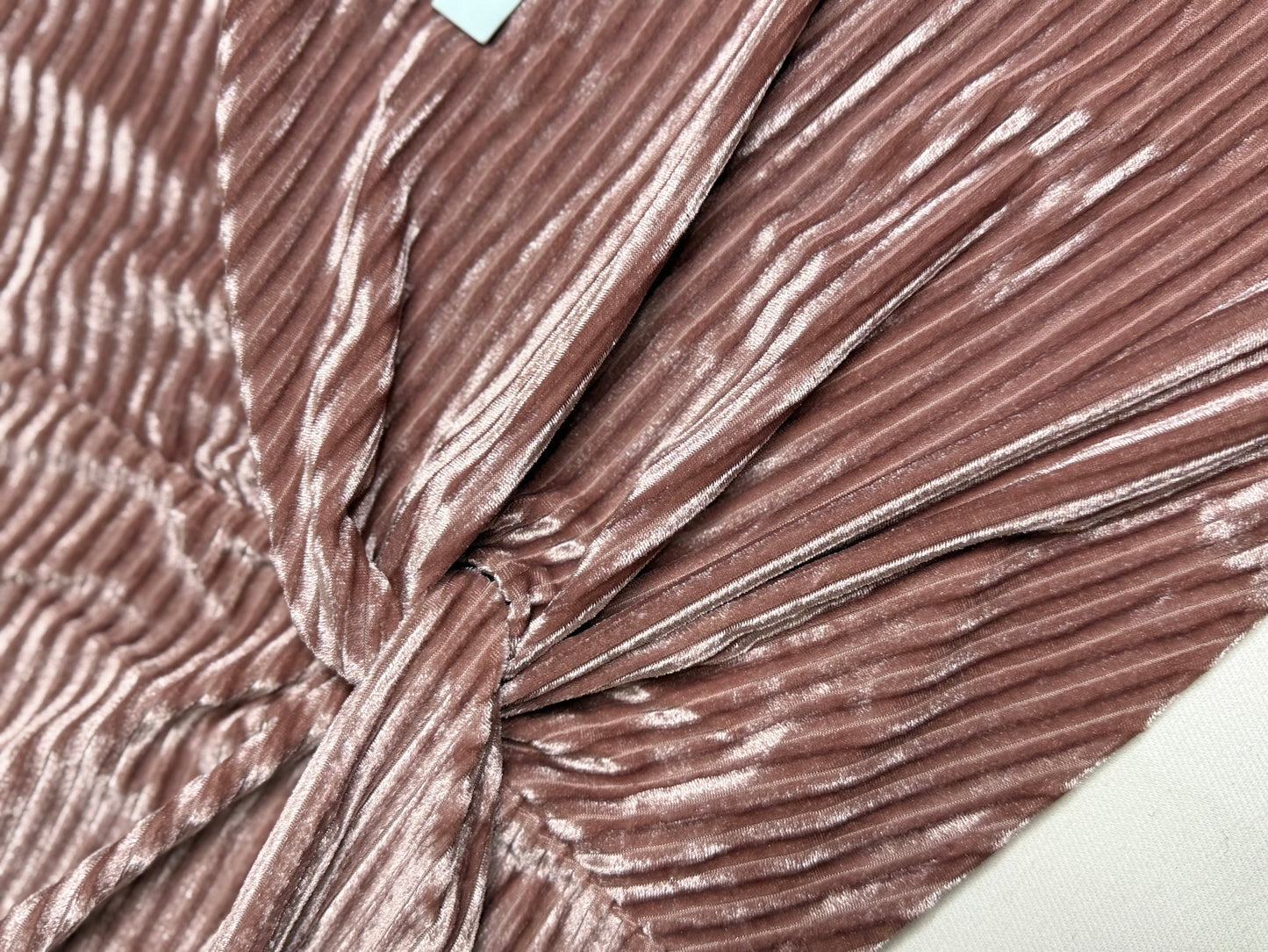 She+Skye Blush Pink Ribbed Corduroy Tie-Front Dress – Size L, NWT