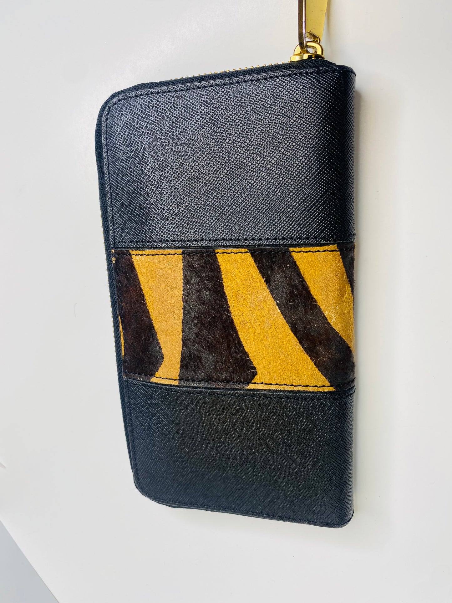 Badgley Mischka Zebra Print Leather Wallet