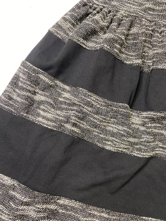 B ar III Tweed Fit & Flare Dress | Short Sleeve, Size Medium | Textured Zipper-Back Cocktail Dress