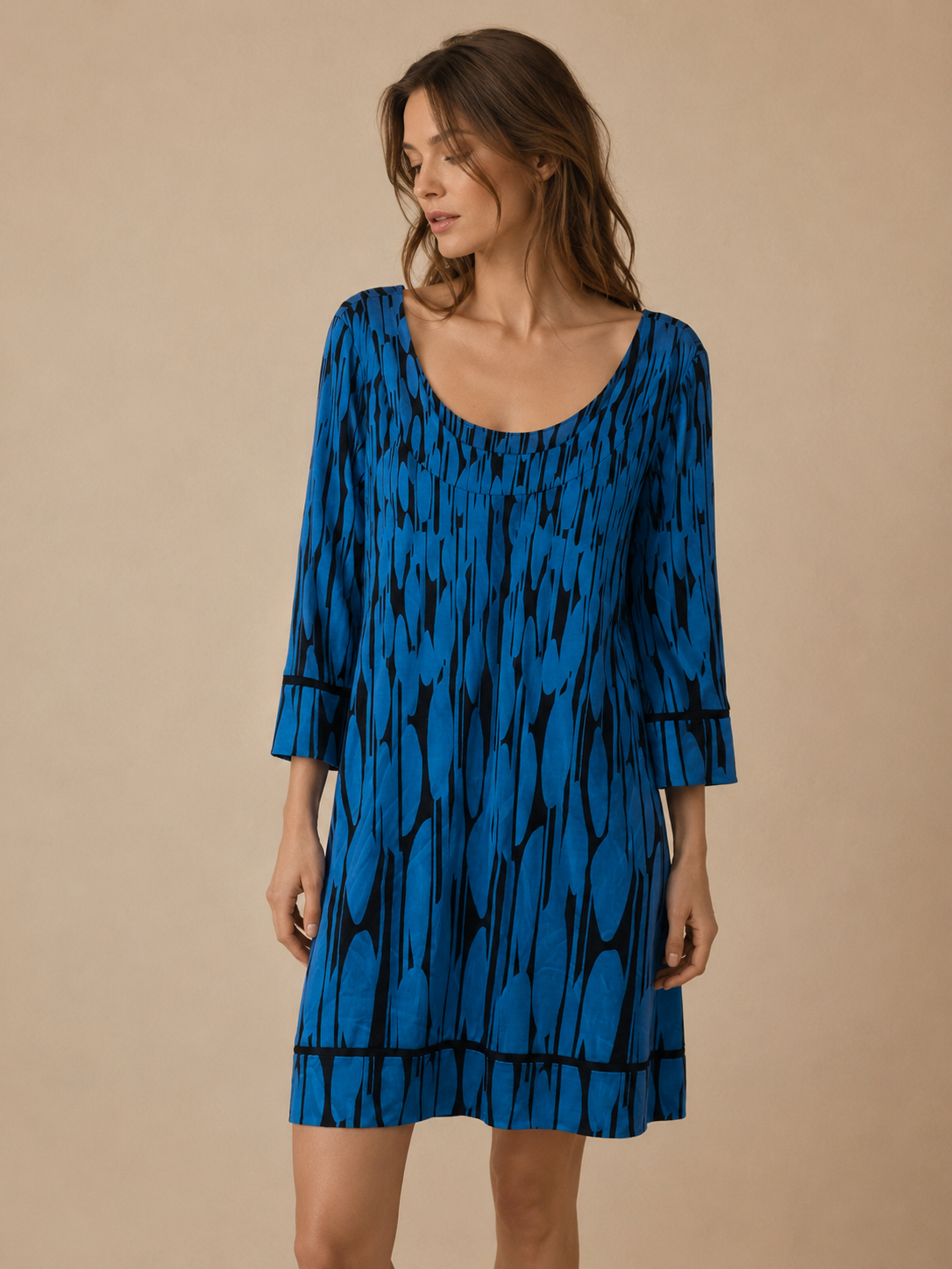Diane von Furstenberg Aggie Freedom Trail Silk Knit Sheath Mini Dress Size 4